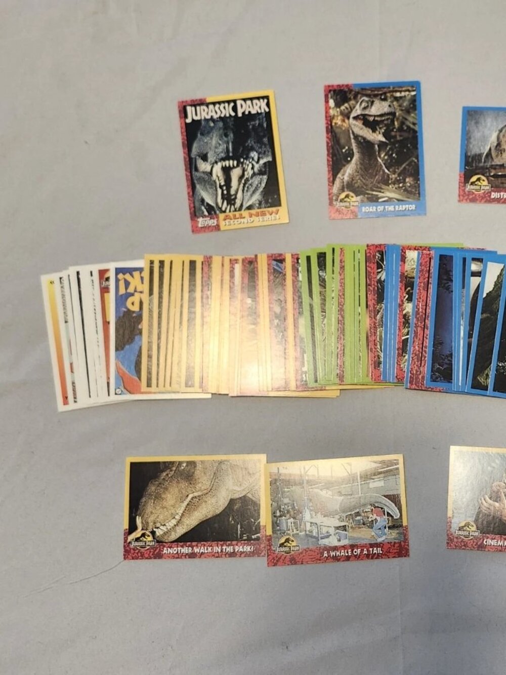 Jurassic Park 1993 Second Set 89-154 Cards, Only 9 out of 10 Puzzle Pieces
